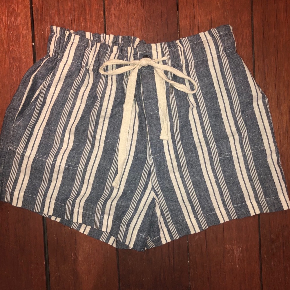 Forever 21 Striped Blue Shorts